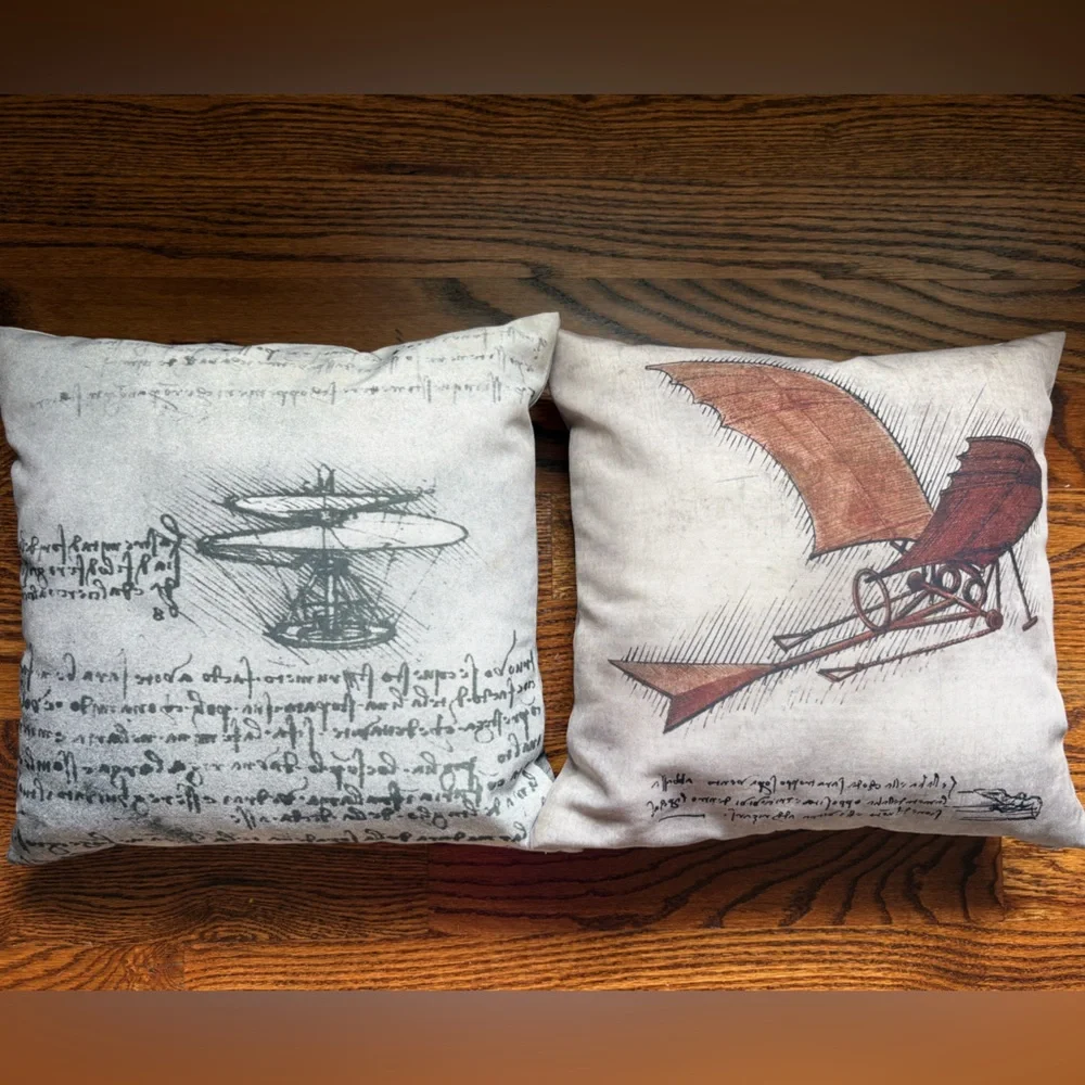 2 Printed Accent Pillows